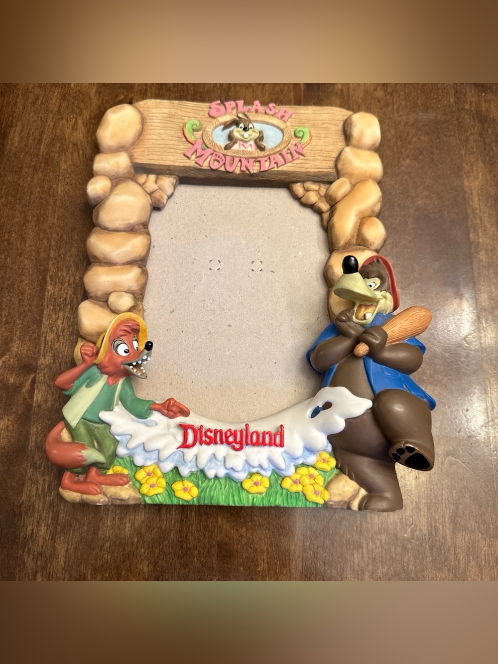 Vtg Splash Mountain Disney Parks Disneyland 3D Resin Picture Frame 5 x 7 *Read*